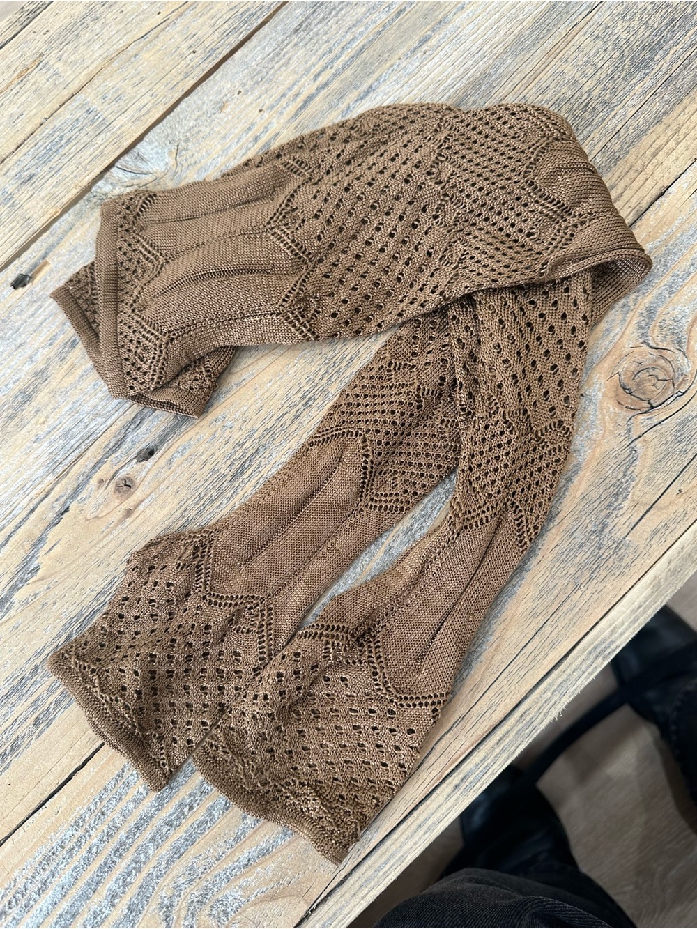 RL PURPLE LABEL fingerless knit gloves